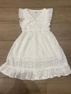 【120cm】白ノースリーブワンピース SHEIN