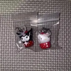 サンリオキャラクターズ　いちごめじるしアクセサリー　クロミ　キティ