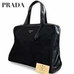 ユ様専用! プラダPRADA 黒 大きめ肩掛けトートバッグ正規品 鑑定済