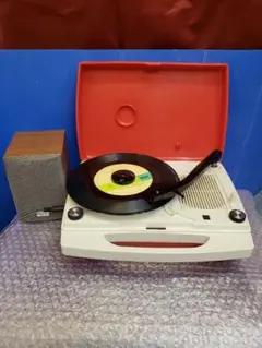 昭和レトロ National SF-348 レコードプレーヤー 動作品 オレンジ