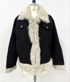 3.1 Phillip Lim ボア襟 裏起毛 レースアップ デニムジャケット - メルカリ