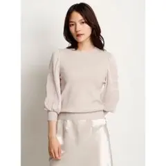 プリーツスリーブニットプルオーバー FRAY I.D ニット オフィス トップス