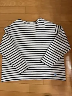 ORCIVAL 白黒ストライプ 長袖Tシャツ