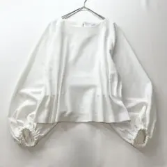 UNTITLED ジョーゼット パール タックブラウス 長袖 大きいサイズ 48 