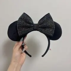 リボン付きミッキー耳カチューシャ