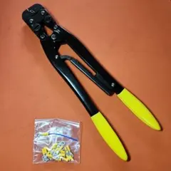 ☆超美品☆絶縁被覆付端子(黄色大)圧着工具 ニチフNH13(3.5/5.5sq 