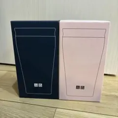 ユニクロ UNIQLO ステンレスボトル ピンク ネイビー 紺 非売品