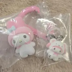 サンリオ カラビナマスコットチャーム ふわふわスノー マイメロ 2点セット