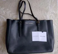 最終値下げ【美品】MARC JACOBS ブラックレザートートバッグ A4収納可