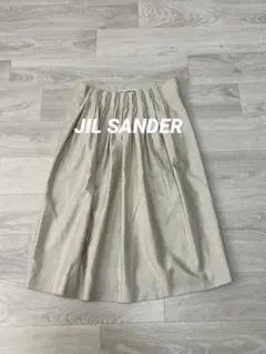 ✨新品タグ付✨JIL SANDER 膝丈スカート　ギャザー　レーヨン　32 ✨新品タグ付✨JIL SANDER 膝丈スカート ギャザー レーヨン 32 - メルカリ