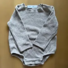 ZARA ベビー　ニット　ロンパース　長袖　モカベージュ　ブラウン　6-9ヶ月