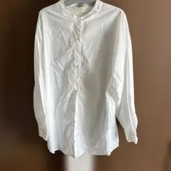Rafnaf スタンドカラーシャツ ホワイト 長袖