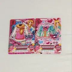 アイカツ カード 星宮いちご 虹野ゆめ 白鳥ひめ ノーマル レア 2点