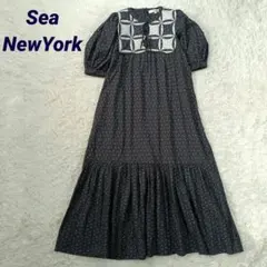 Sea New York現行　パフスリーブドレス　マキシ　ワンピース　XS 2026年最新】Sea New York レディース 長袖・七分袖 シャツワンピース