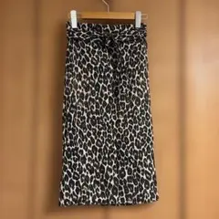 値下げINGNIヒョウ柄タイトスカートM ベルト付き