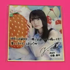 日向坂46 ひなコレ チャレンジくじ C賞 サイン ミニ色紙 正源司陽子
