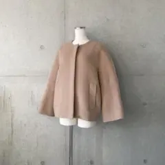 ドレステリアDRESSTERIORドルマンノーカラーショートジャケットコート36