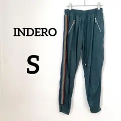 美品 INDERO 【S/M】ダークグリーン ジョガーパンツ ジッパーポケット