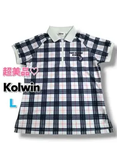 【Kolwin】古着♡美品　ゴルフハーフジップ半袖シャツ　L　ゴルフ夏ウェアのサムネイル