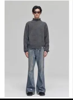 SIMPLE PROJECT LIGHTNING WASH JEANS - メルカリ