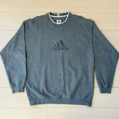 【希少】90s アディダス スウェット 万国旗タグ センターロゴ 刺繡 L