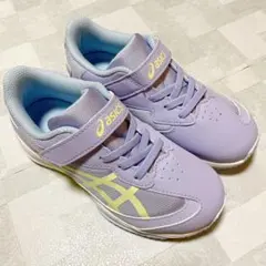【awさま】asics キッズ スニーカー パープル　19.0cm