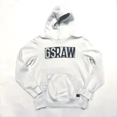 【美品】G-STAR RAW ジースターロー アップリケロゴ パーカー 白 M