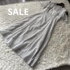 MERCURYDUO リーフフラワーラッフルカラーワンピース 白