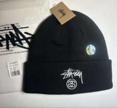 STUSSY stock lock Beanieタグ付き