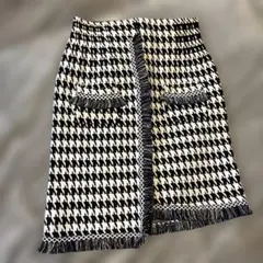 ハウンドトゥースパターン タイトスカート