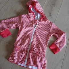 赤と白のストライプ ラッシュガード 100cm