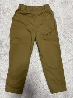 カーキ色 120cm 裏地フリース付きパンツ