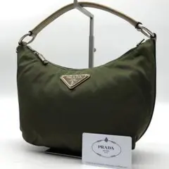 ✨極希少✨プラダ ワンショルダーバッグ 三角ロゴ ゴールド金具 ナイロン レザー