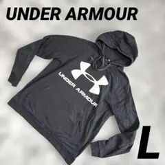 UNDER ARMOUR プルオーバー パーカー ブラックアンダーアーマー　Lのサムネイル