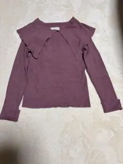 anySIS襟付きピンクニット