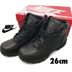 【美品】ナイキNIKEマノア レザー スニーカー ブラック 26cm