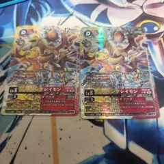 デジモンカード アグモン グレイモン 金枠 シャイングレイモン デッキ