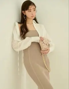 〈美品〉FRAYI.D ショートシャツSETベアニットワンピース