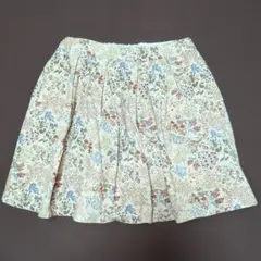 130★べべ★お花柄！コーデュロイスカート★秋冬