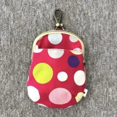 あやのこうじ　あやの小路　がま口　ayanokoji ドット　チョークポーチ　赤