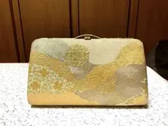 和装用バッグ 金色銀色刺繍 クラッチタイプ