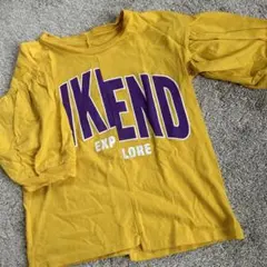 キッズ用 黄色 WKEND EXPLORE Tシャツのサムネイル