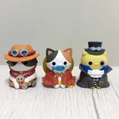 ONE PIECE ニャンピース フィギュア 3体セット ルフィ エース サボ
