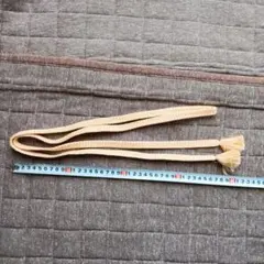 ベージュ 二重編み 帯締め 房付き