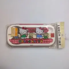 ハローキティ　トリオセット　フォーク　箸　スプーン　レトロ　新品未使用のサムネイル