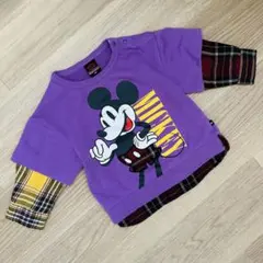 BABYDOLL×Disneyミッキー 重ね着風トレーナー 90cmベビードール