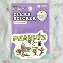 スヌーピー クリアステッカー PEANUTS レトロ　ウッドストック