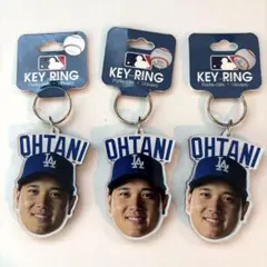 日本未発売 大谷翔平 キーホルダー キーリング サイン付き 3個セット