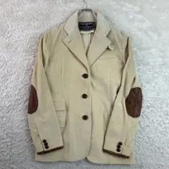 POLO SPORT ラルフローレン くるみボタン 肘パッチ コーデュロイ羊革S