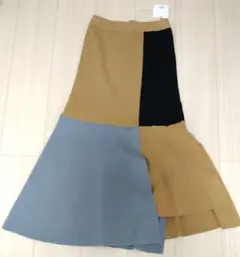 ●SLY●BLOCKING COLOR HG SK ハイゲージ ニットスカート